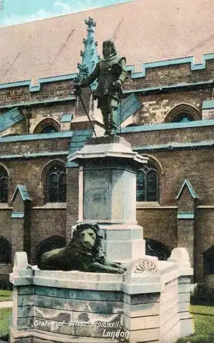 United Kingdom England London statue of Oliver Cromwell
