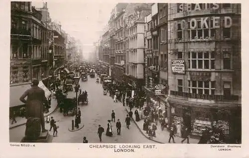 United Kingdom England London Cheapside crowd and traffic