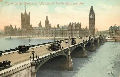 UK England London Westminster bridge tram