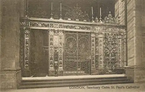 UK England London St. Paul's Cathedral Sanctuary gates
