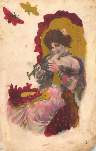 Drawn woman 1900s