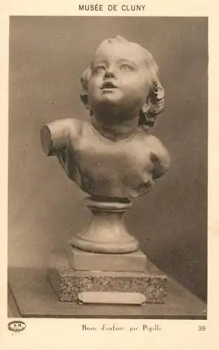 Fine arts statue Cluny museum buste d'enfant par Pigalle