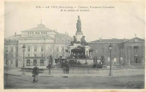 France Le Puy Theatre, Fontaine Crozatier & Palais de Justice