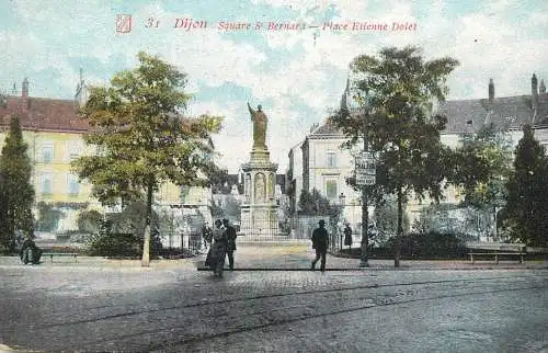 France Dijon Place Etienne-Dolet Saint Bernard monument