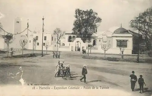 France Marseille Exposition Coloniale Palais de la Tunisie H.W carte officielle