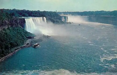 Niagara Falls from the Rainbow Bridge tour boat