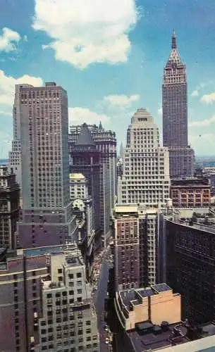 USA New York skyscrapers of downtown Manhattan