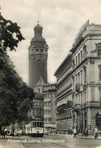 Germany Messestadt Leipzig Schillerstrasse tramway