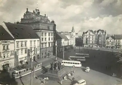 Czech Republic Plzen Republic Square tramway