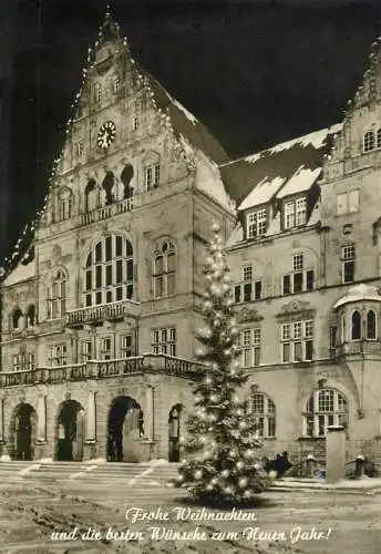 Germany Bielefeld Rathaus bei Nacht