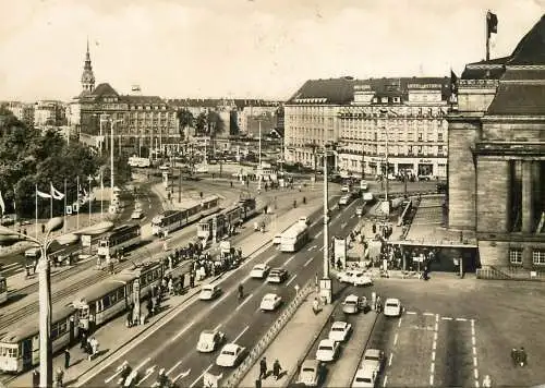 Germany Messestadt Leipzig Central Station & Astoria Hotel tramway