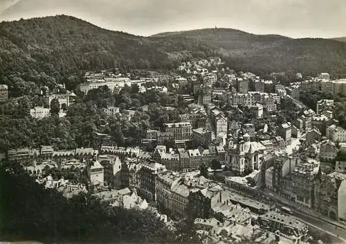 Czech Republic Karlovy Vary general view from Stag's Leap