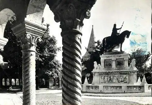 Hungary Budapest Fisher's Bastion with St Stephen statue
