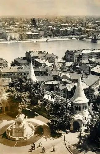 Hungary Budapest Fisher's Bastion aerial view