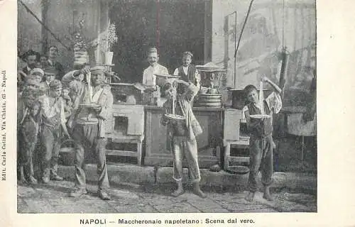 Mangiamaccheroni Napoli pasta spaghetti food sellers Naples Italy