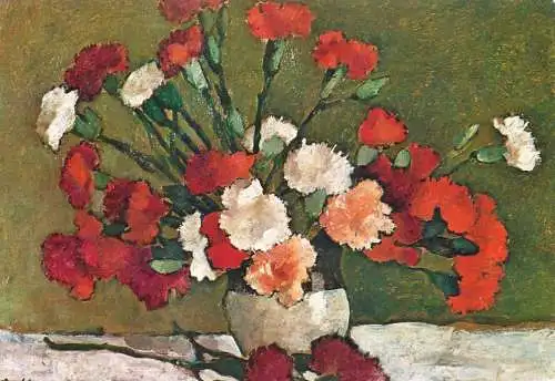 Romania fine art postcard Stefan Luchian - Garoafe, Nelken, Carnations