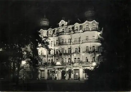Czech Republic Marianske Lazne nocturnal view