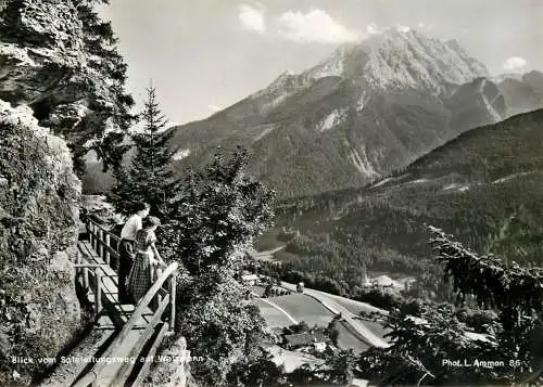 Germany Blick vom Soleleitungsweg auf Watzmann