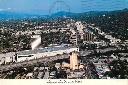 USA San Fernando Valley cityscape panorama