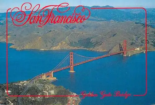 USA San Francisco CA Golden Gate Bridge panoramic view