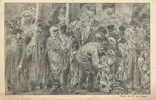 cpa dessin de H. de Groux
