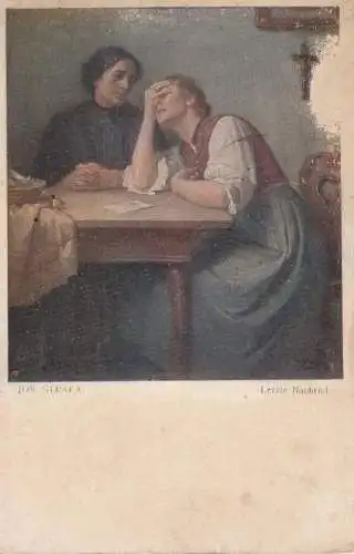 Jos Straka - Letzte Nachriel Kunstler Postkarte
