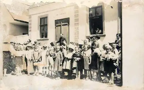 Real photo 1939 school children types group photo