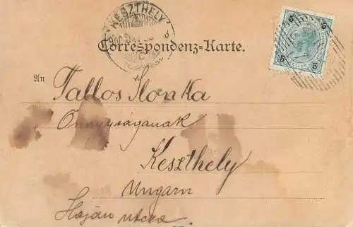 Graz 1900 Keszthely cancel