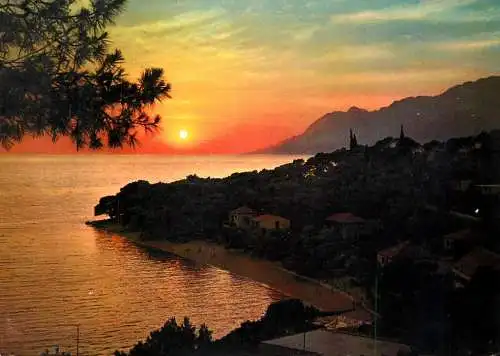 World sunset crepuscule coucher du soleil Brela, Split-Dalmația Croatia