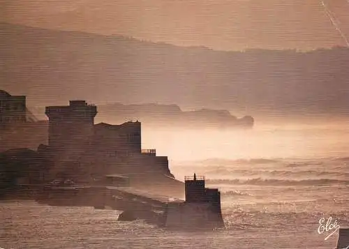 World sunset crepuscule coucher du soleil Cote Basque Fort de Socoa 1984