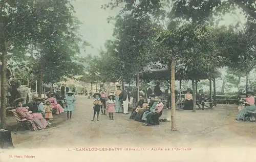 France Hérault Lamalou les Bains  allee de l`Usclade animee