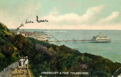 England Folkestone undercliff & pier