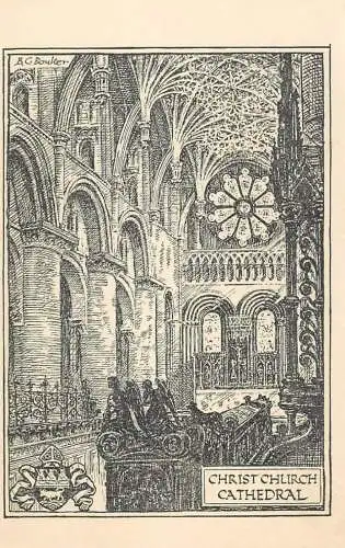 England Christchurch Cathedral souvenir postcard