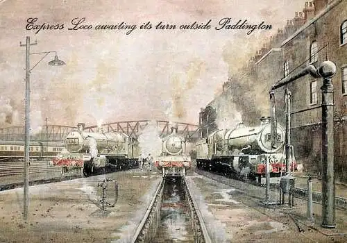 Express Loco waiting its turn outside Paddington