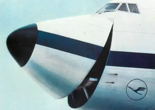 Lufthansa airplane front cargo space detail view