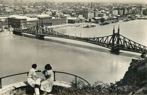 Hungary Budapest Szabadsag bridge cityscape panorama