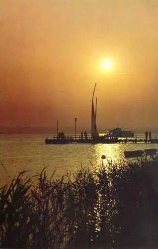Romania Mamaia Apus de soare pe Siut Ghiol