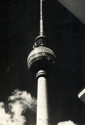 Germany Berlin Fernseh & UKW Turm der Deutschen Post nocturnal detail view