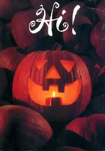 Advertising postcard Halloween