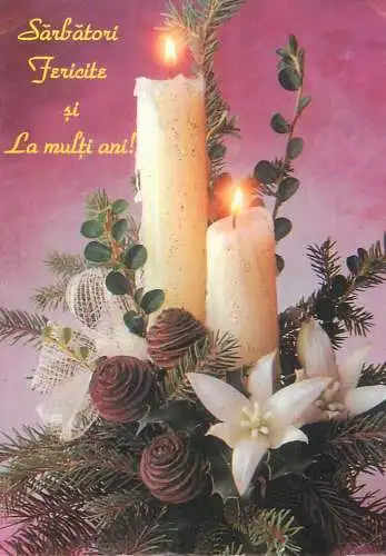 Holiday postcard New years