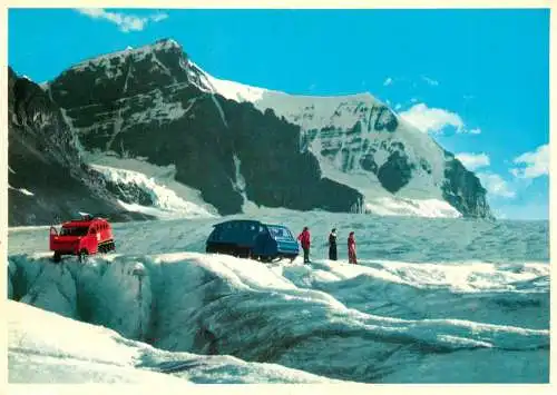 Transportation postcard arctic ice trucks Athabasca glacier