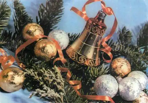 Holiday postcard New Year Romania Christmas