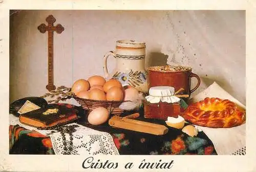 Holiday postcard Easter scene