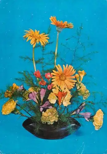 Holiday postcard flower vase
