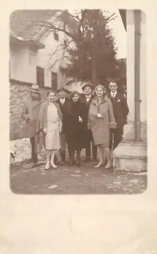Photo postcard social history family reunion elegant event
