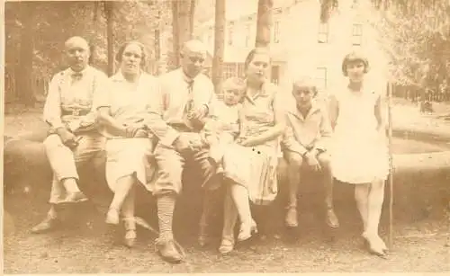 Photo postcard social history family outdoors