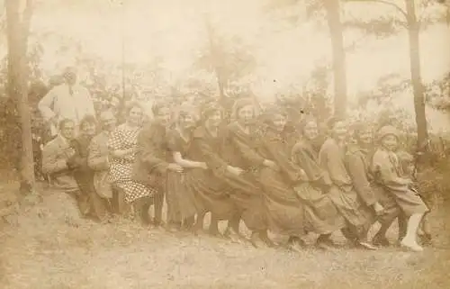 Photo postcard social history 1923 outdoor activities Radna