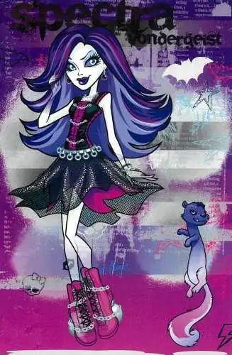 Monster High by Panini 2011 Mattel Inc. card 063 Spectra