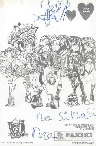 Monster High by Panini 2011 Mattel Inc. 002 fangs