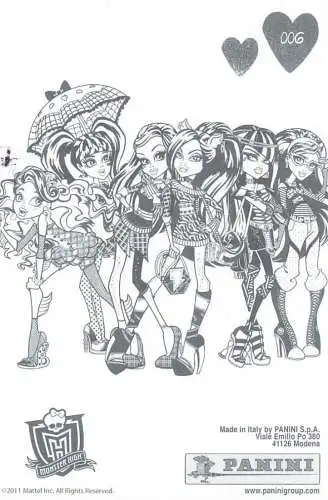 Monster High by Panini 2011 Mattel Inc. 006 fangs